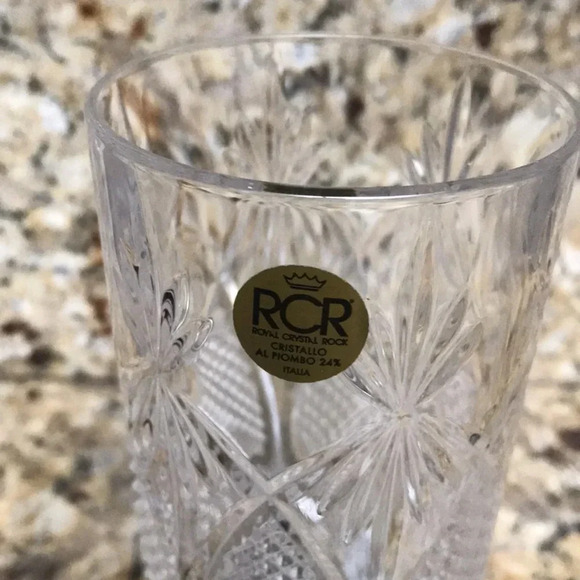 RCR RoyalCrystal Rock Cristallo Al Piombo Glass - Picture 3 of 3